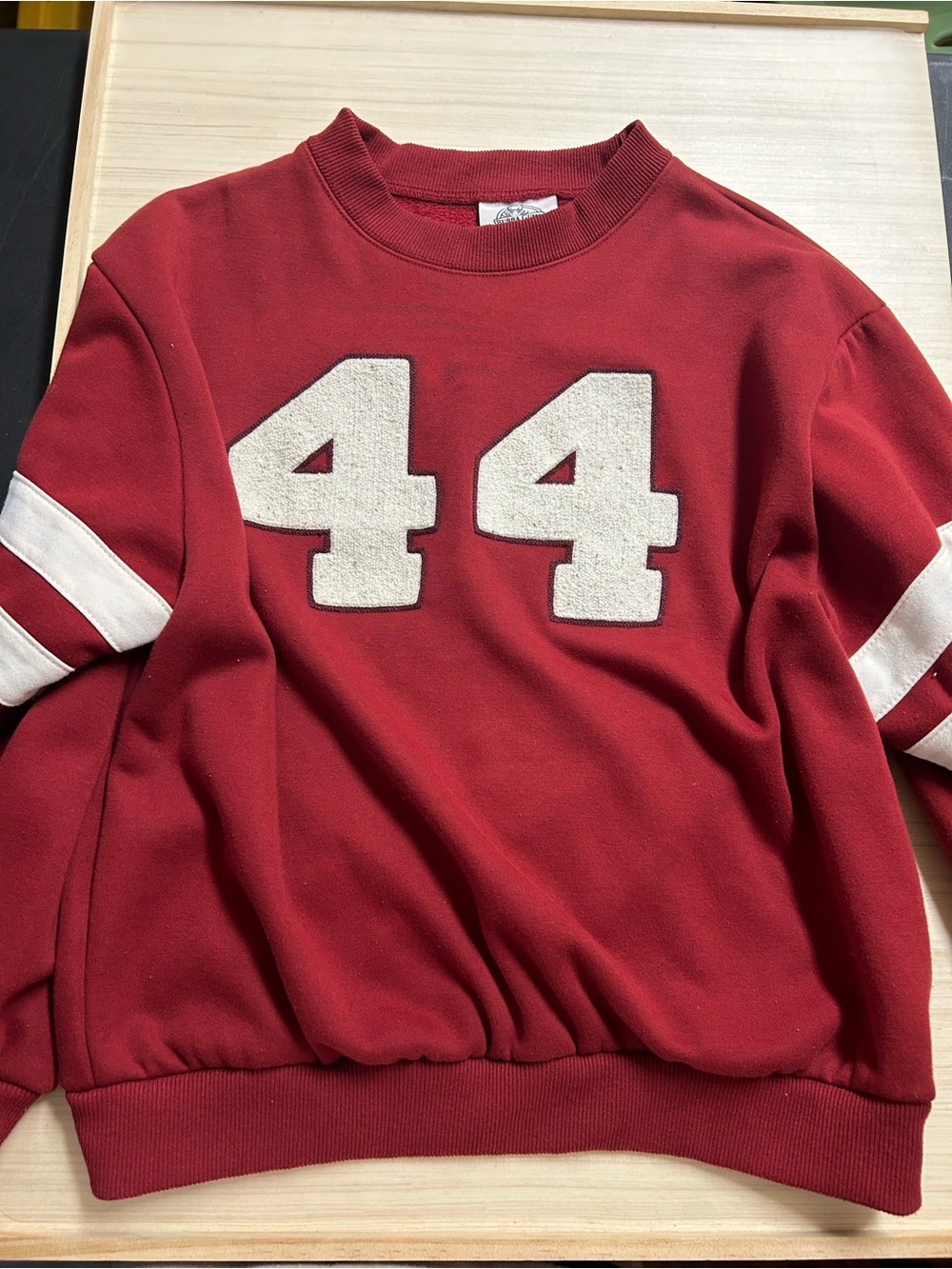 Bubba Gump Shrimp Co. Red Varsity Sweatshirt #44 Size Small